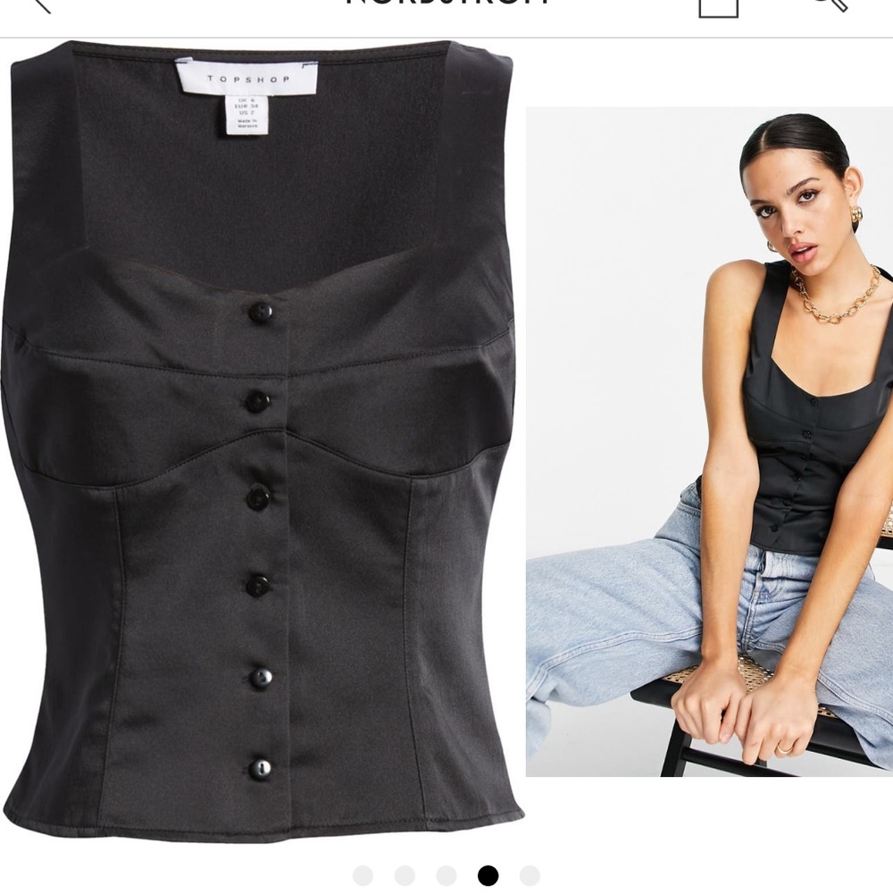 Front Button Corset Top - Picture 3 of 6